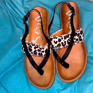 cheetah print sandals